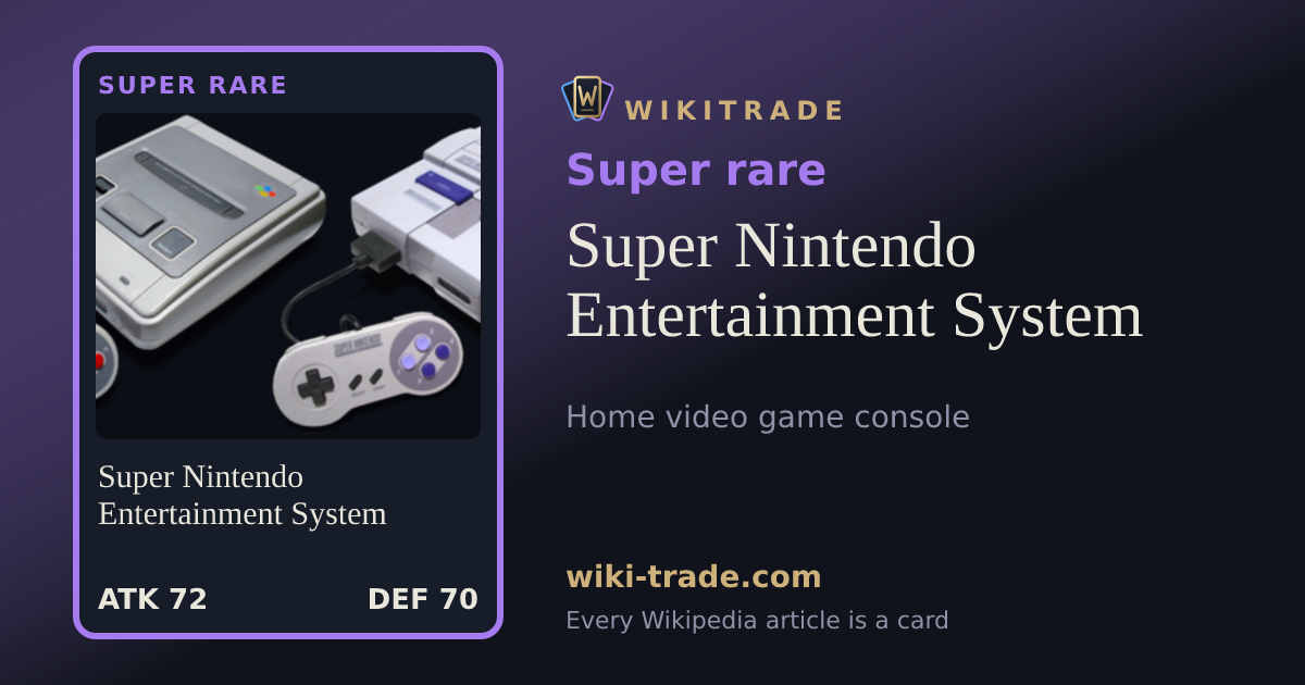 Super Nintendo Entertainment System — Super rare card