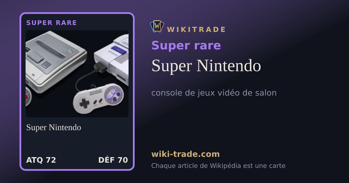 Super Nintendo — carte Super rare