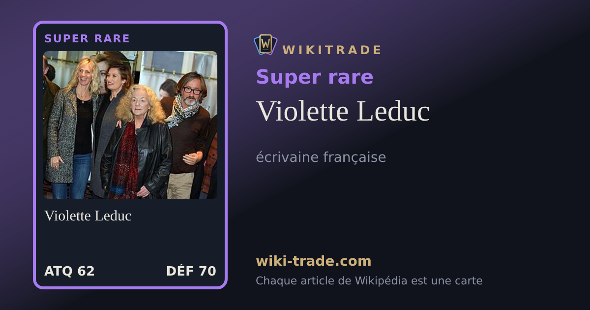 Violette Leduc — carte Super rare