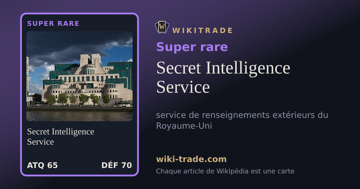 Secret Intelligence Service — carte Super rare
