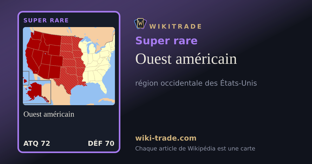 Ouest américain — carte Super rare