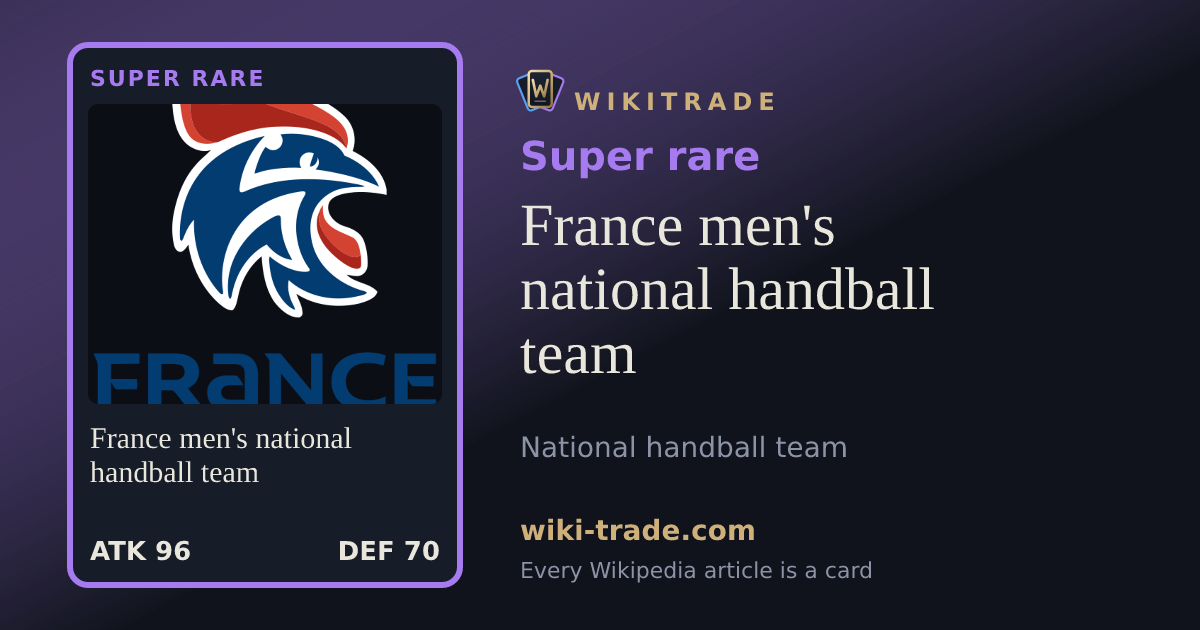 France men's national handball team — Super rare card