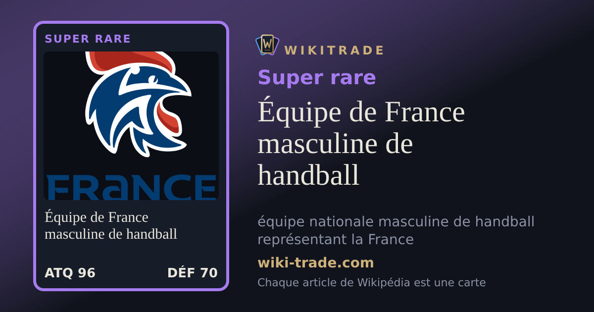 Équipe de France masculine de handball — carte Super rare