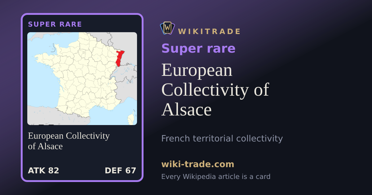 European Collectivity of Alsace — Super rare card