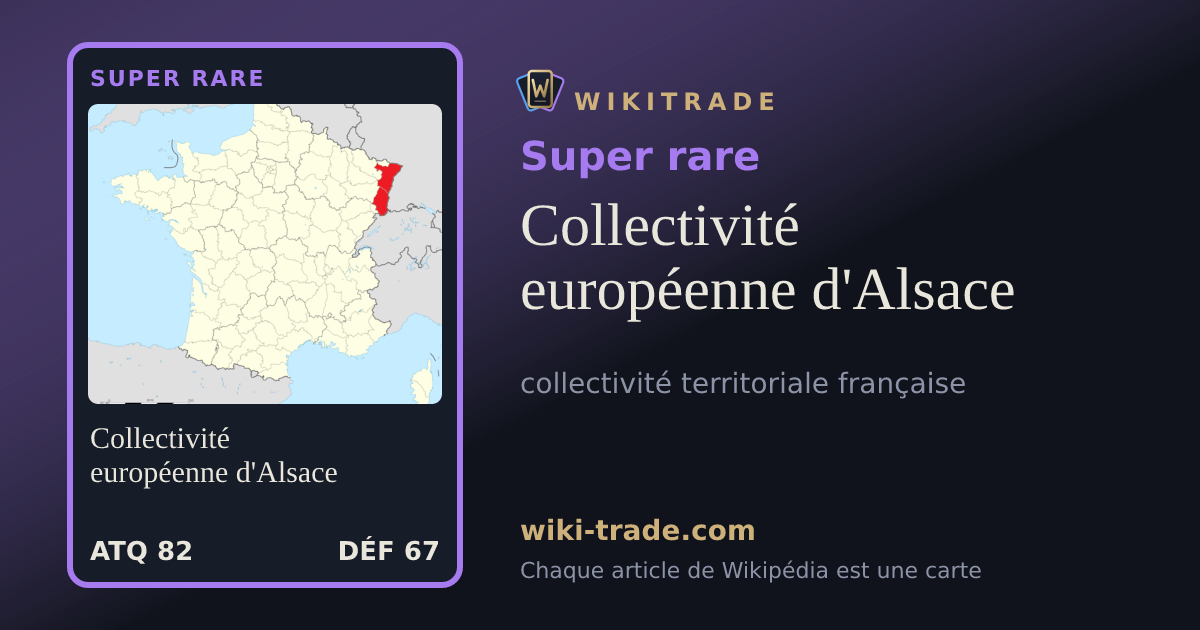 Collectivité européenne d'Alsace — carte Super rare