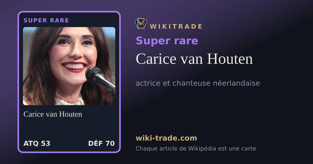 Carice van Houten — carte Super rare