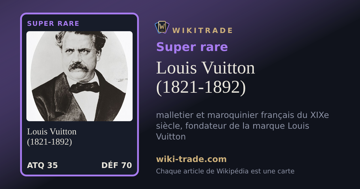 Louis Vuitton (1821-1892) — carte Super rare