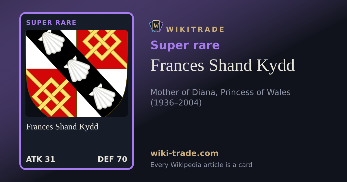 Frances Shand Kydd — Super rare card