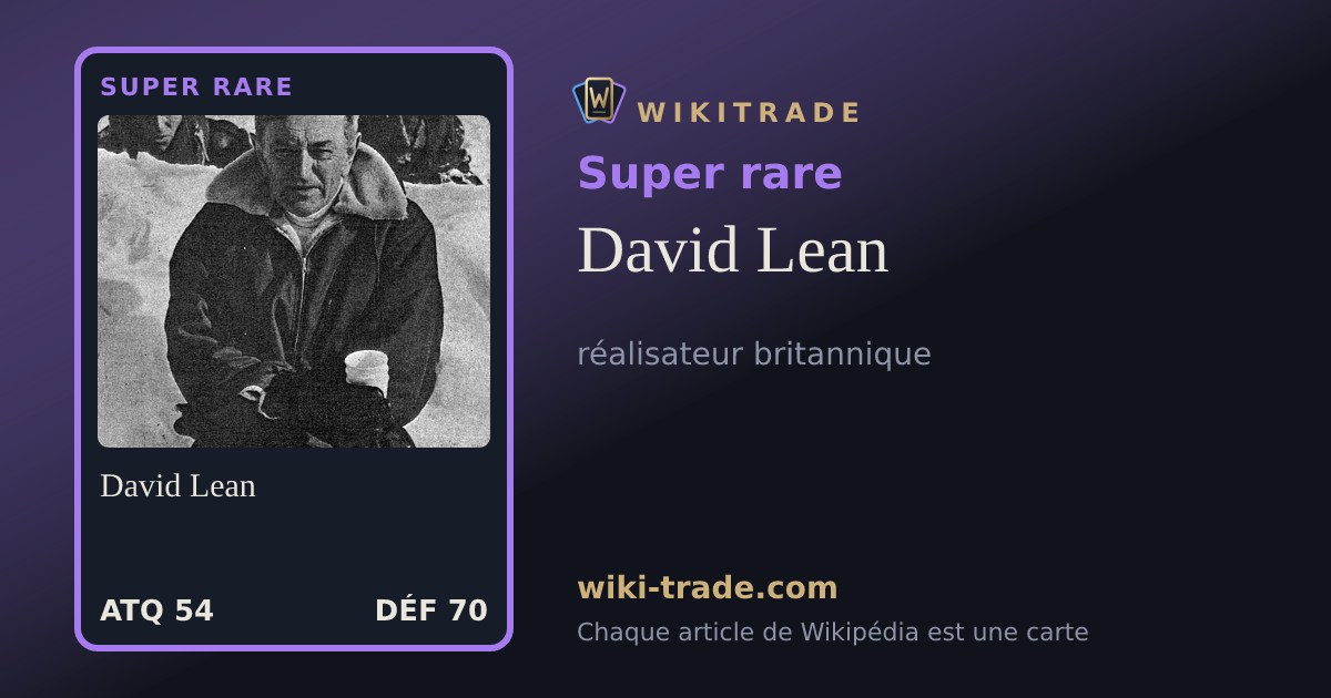 David Lean — carte Super rare