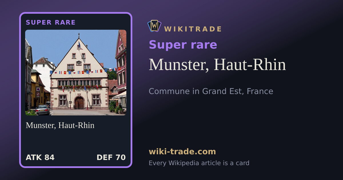 Munster, Haut-Rhin — Super rare card