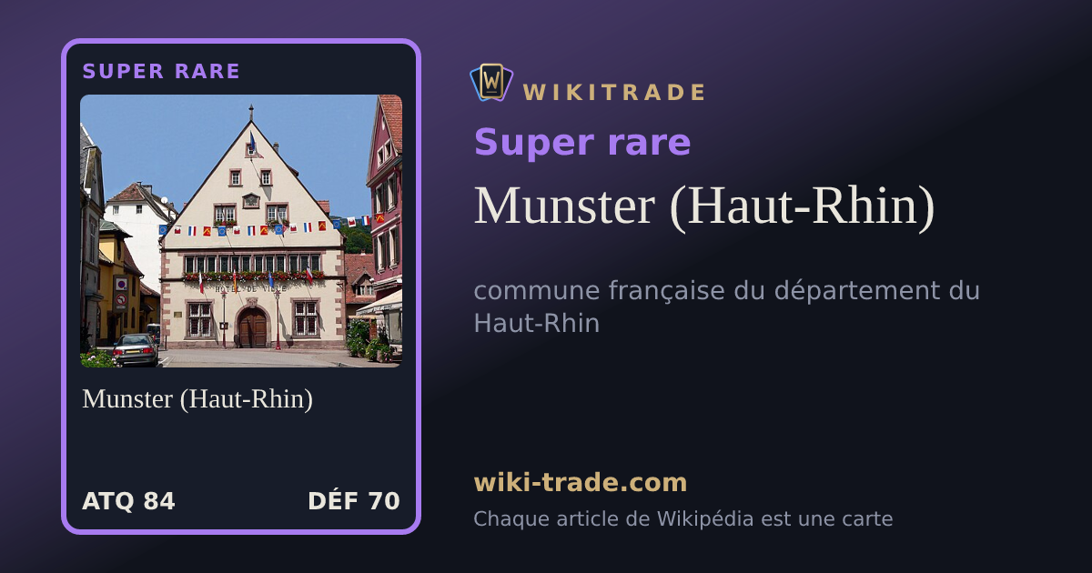 Munster (Haut-Rhin) — carte Super rare