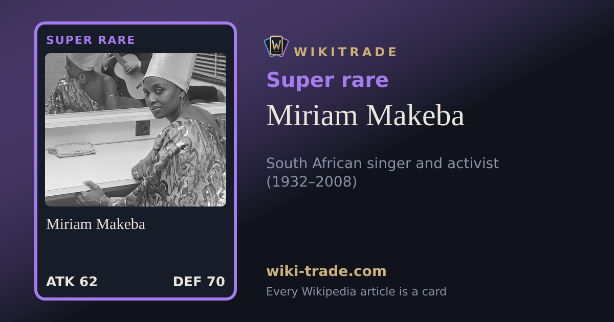 Miriam Makeba — Super rare card