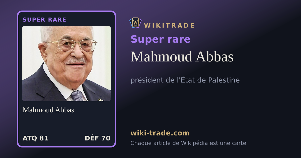 Mahmoud Abbas — carte Super rare