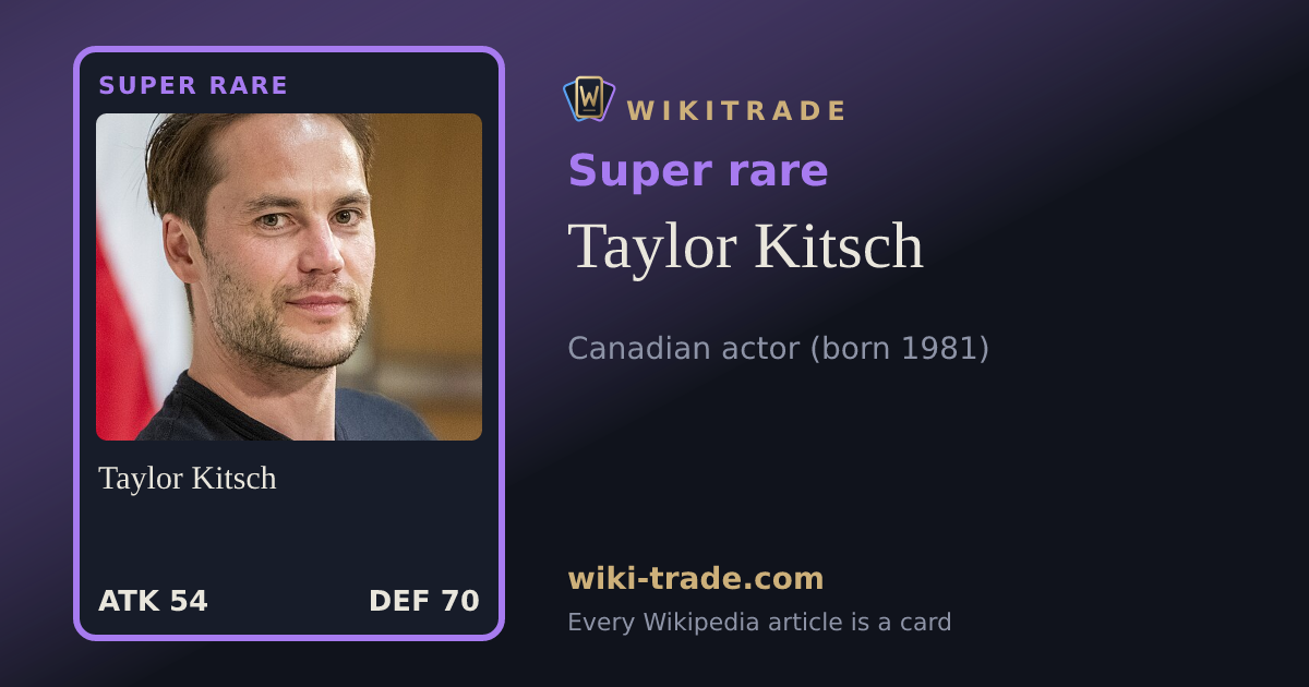Taylor Kitsch — Super rare card