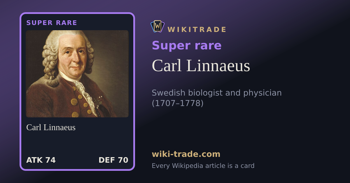 Carl Linnaeus — Super rare card