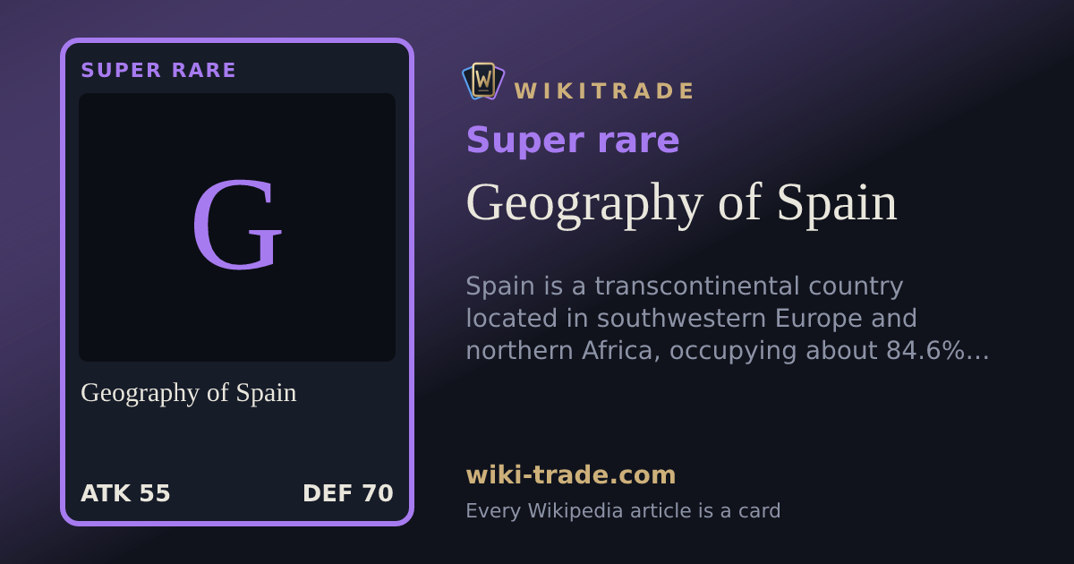 Geography of Spain — Super rare card