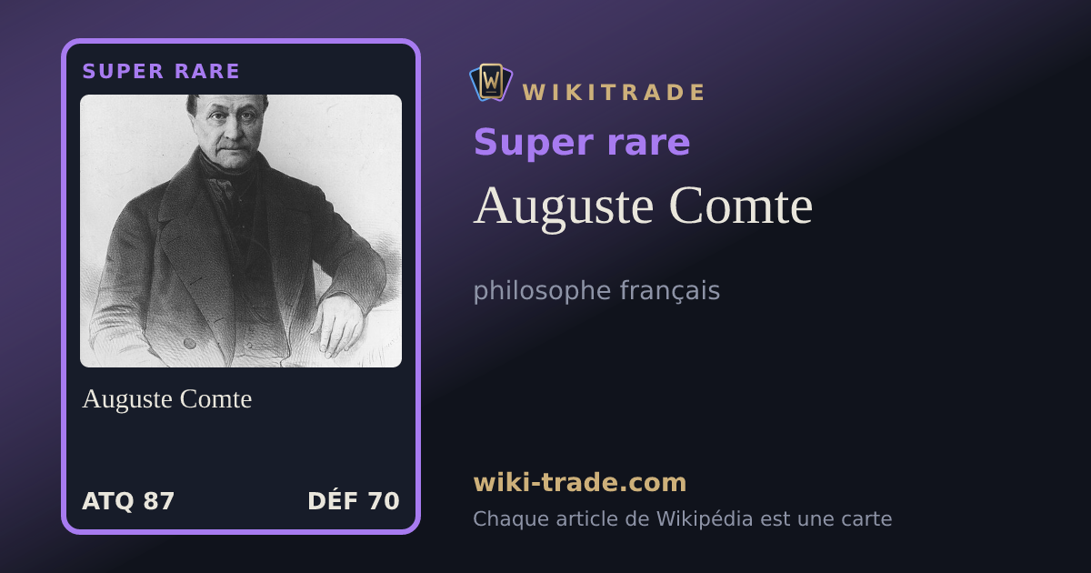 Auguste Comte — carte Super rare