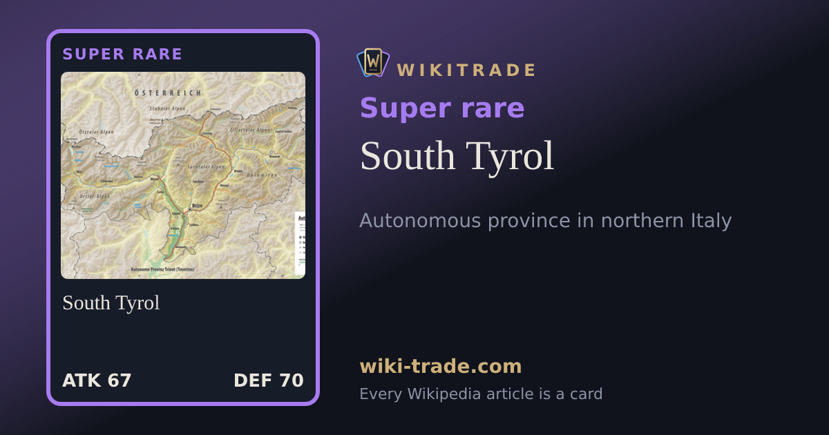South Tyrol — Super rare card