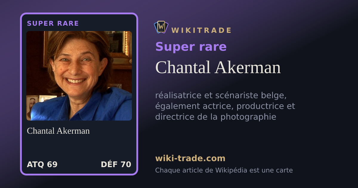 Chantal Akerman — carte Super rare