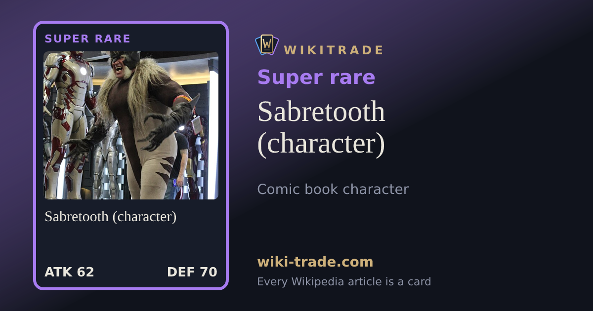 Sabretooth (character) — Super rare card