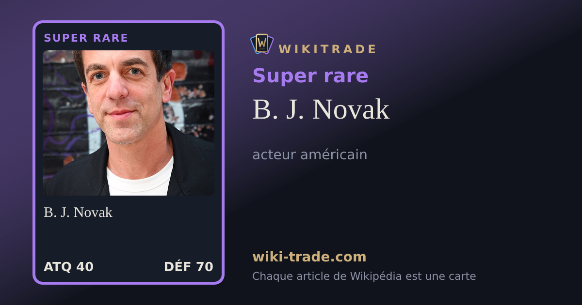 B. J. Novak — carte Super rare