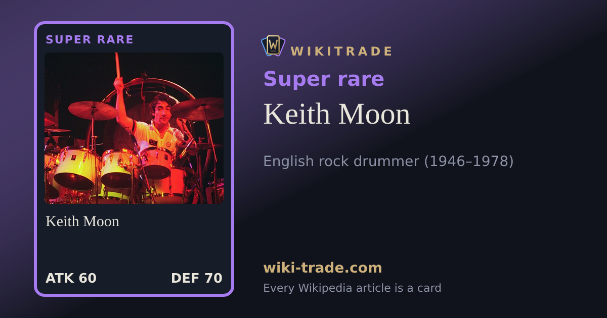 Keith Moon — Super rare card