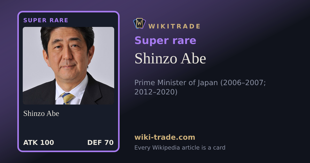 Shinzo Abe — Super rare card