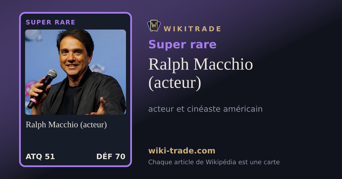 Ralph Macchio (acteur) — carte Super rare
