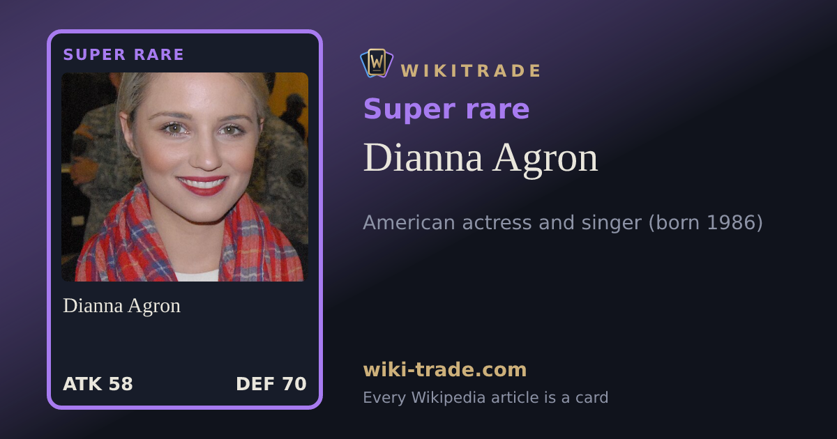 Dianna Agron — Super rare card