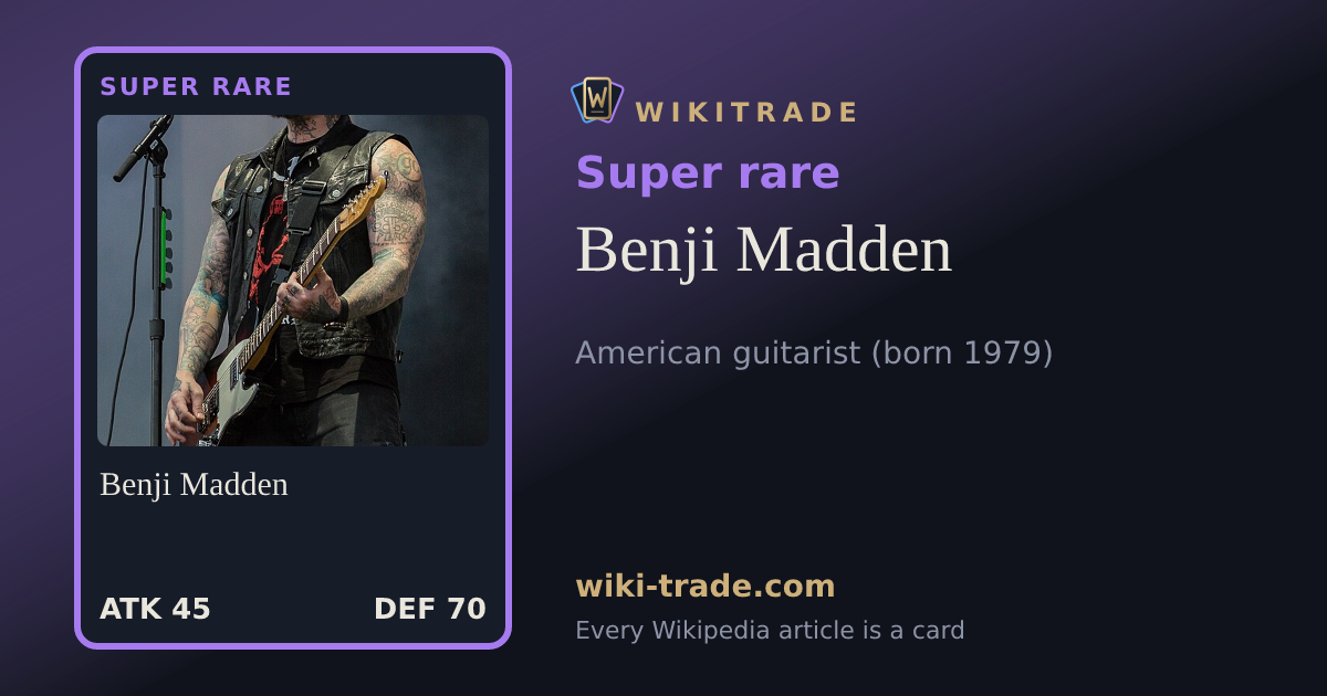 Benji Madden — Super rare card