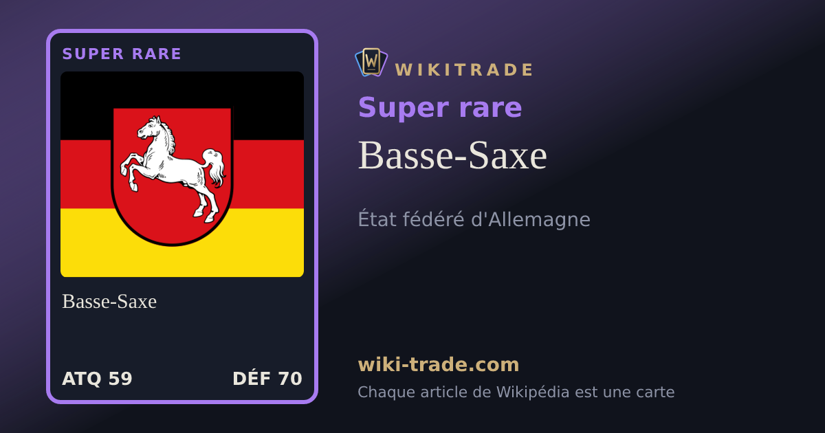 Basse-Saxe — carte Super rare