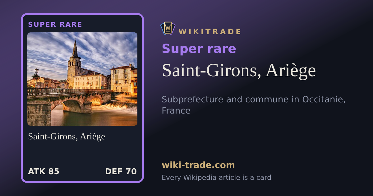 Saint-Girons, Ariège — Super rare card