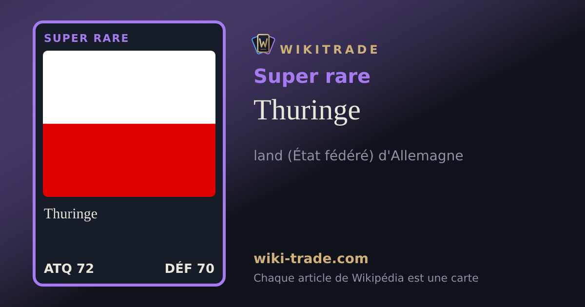 Thuringe — carte Super rare