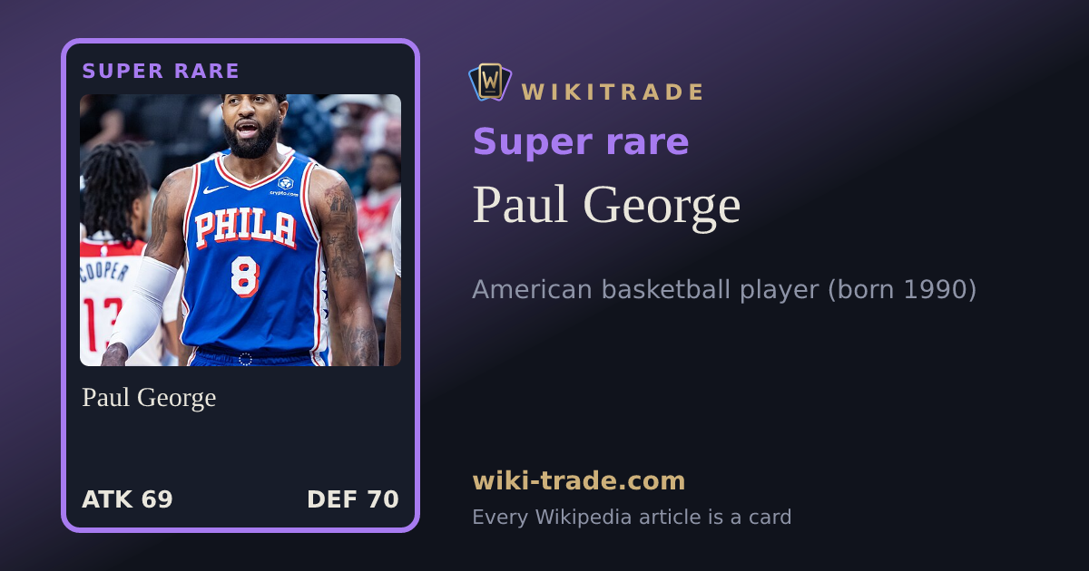 Paul George — Super rare card