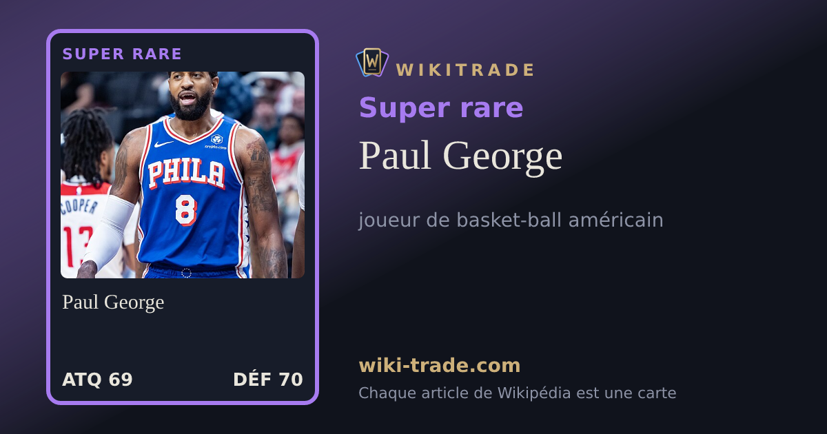 Paul George — carte Super rare