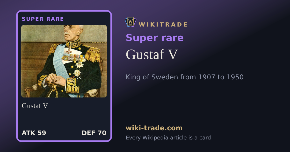 Gustaf V — Super rare card