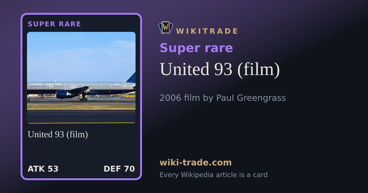 United 93 (film) — Super rare card