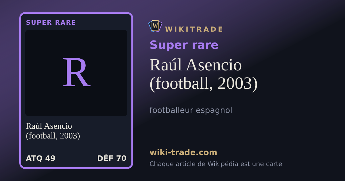 Raúl Asencio (football, 2003) — carte Super rare