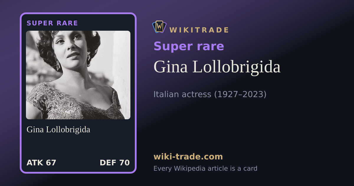 Gina Lollobrigida — Super rare card