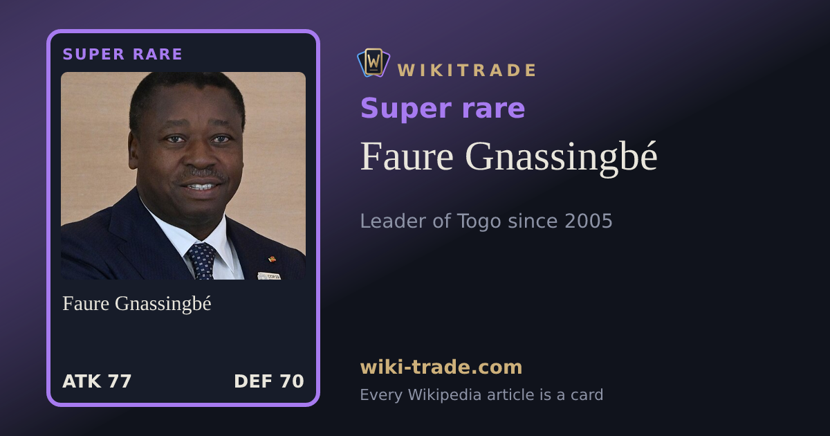 Faure Gnassingbé — Super rare card