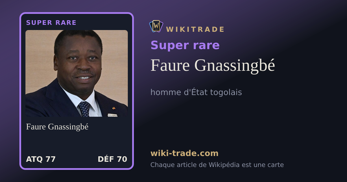 Faure Gnassingbé — carte Super rare