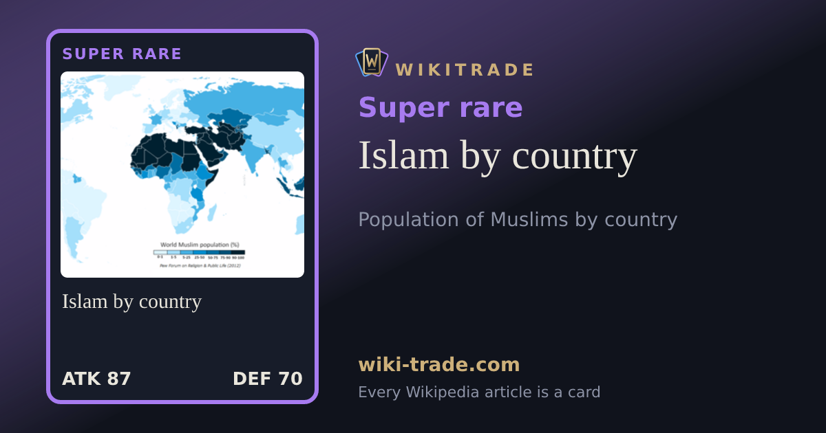 Islam by country — Super rare card