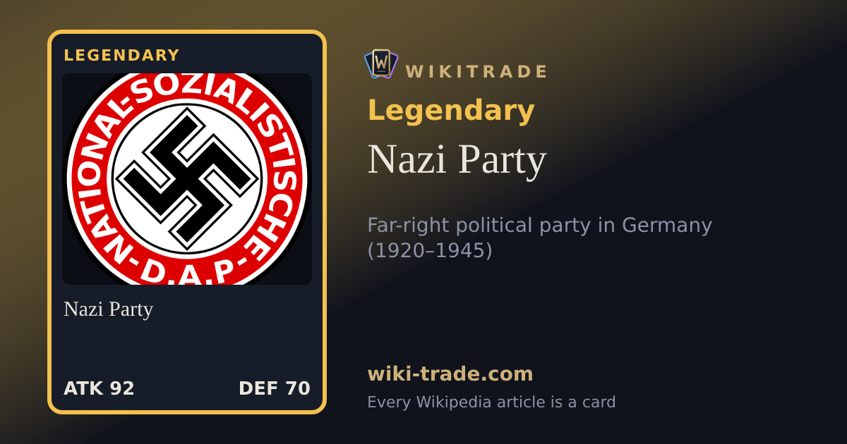 Nazi Party — Legendary card