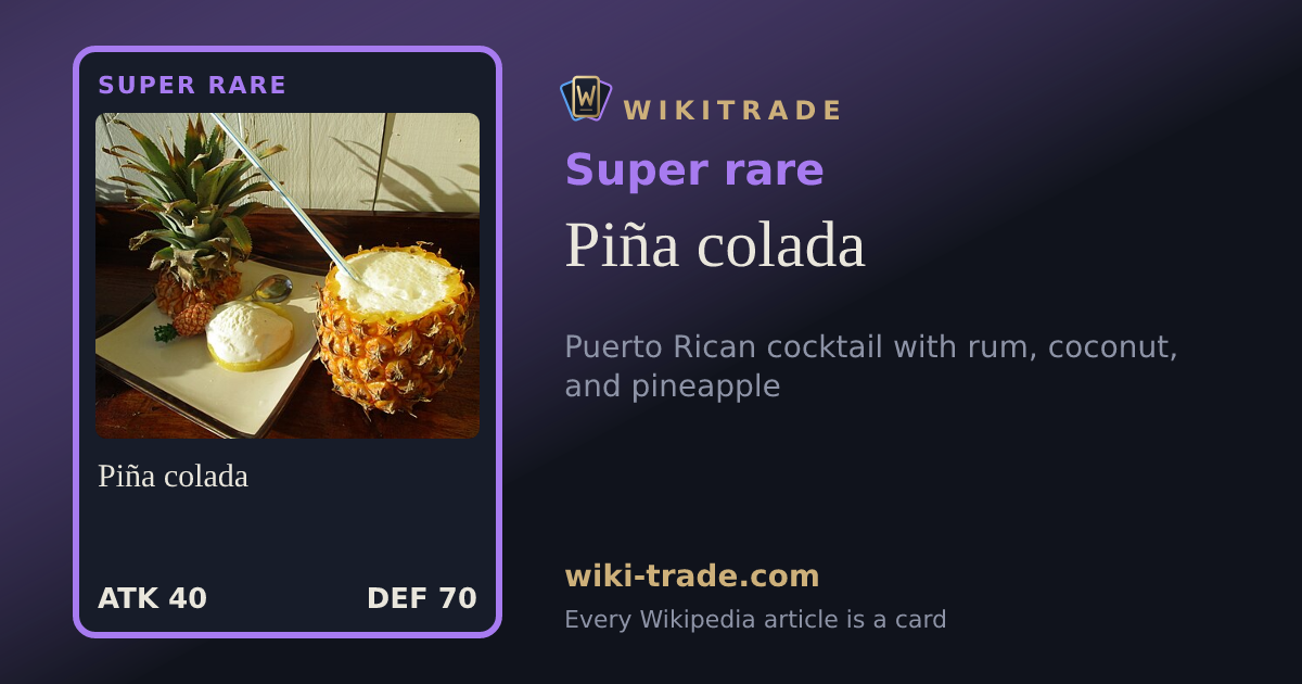 Piña colada — Super rare card