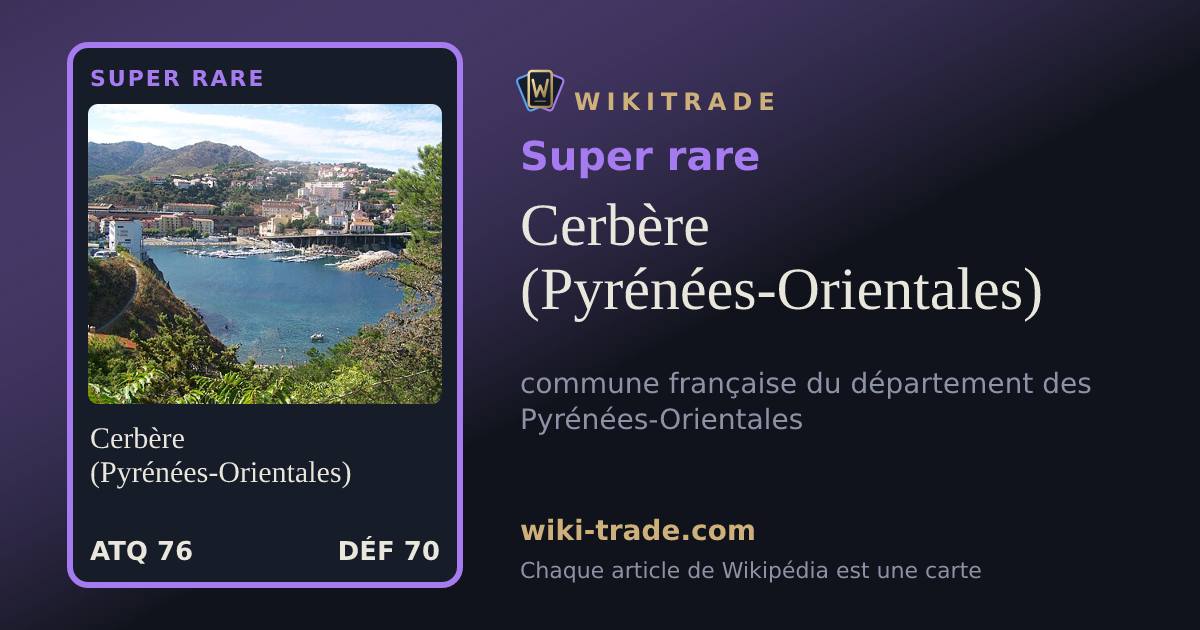 Cerbère (Pyrénées-Orientales) — carte Super rare