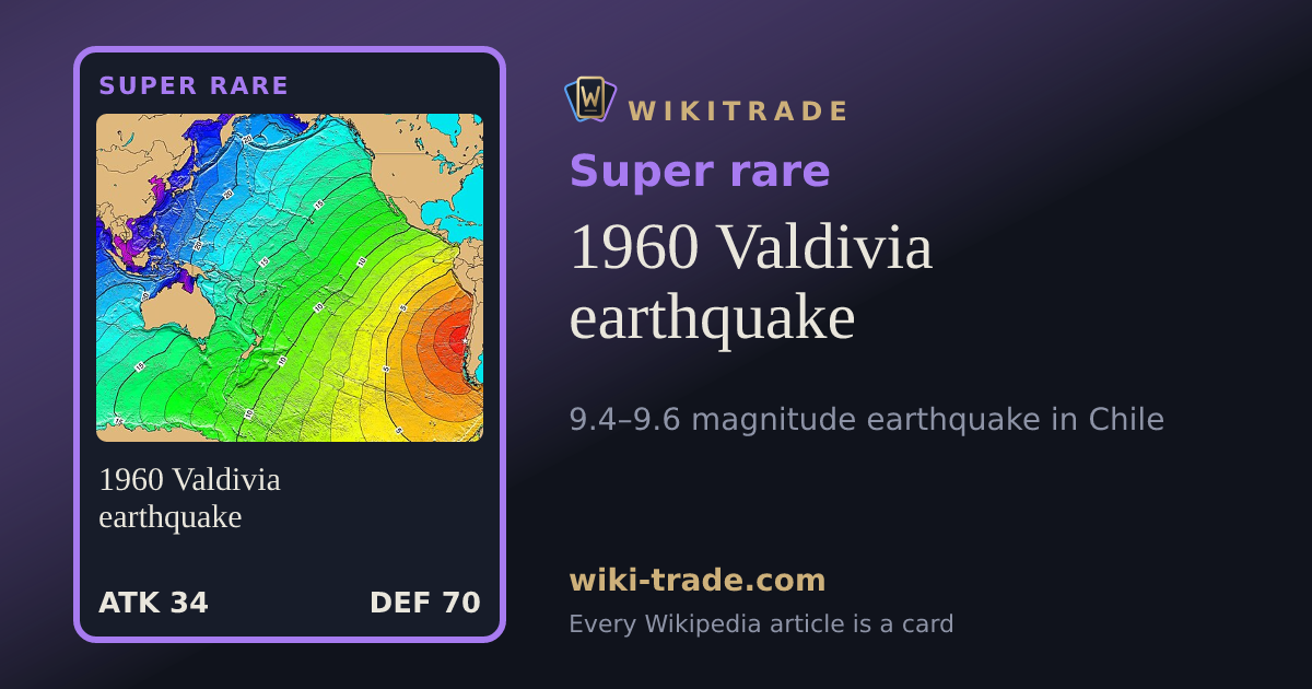 1960 Valdivia earthquake — Super rare card