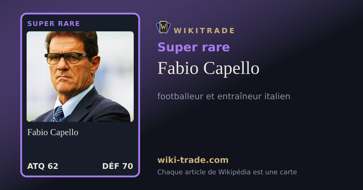 Fabio Capello — carte Super rare