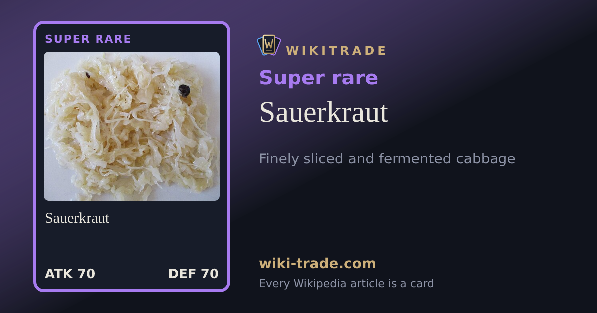 Sauerkraut — Super rare card