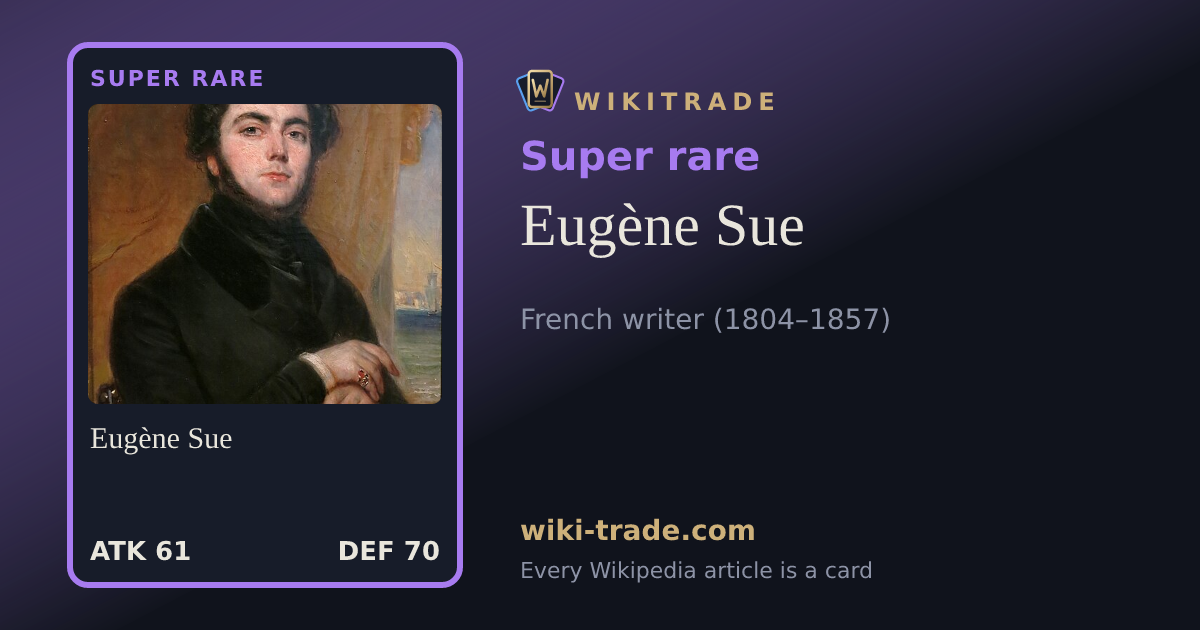 Eugène Sue — Super rare card