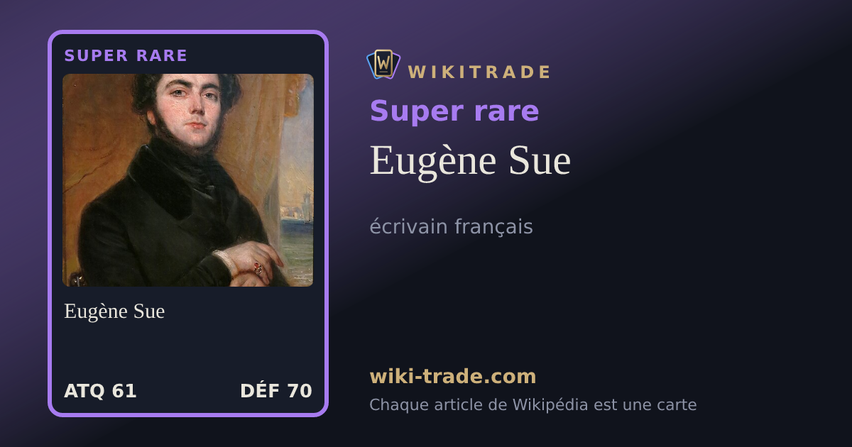 Eugène Sue — carte Super rare